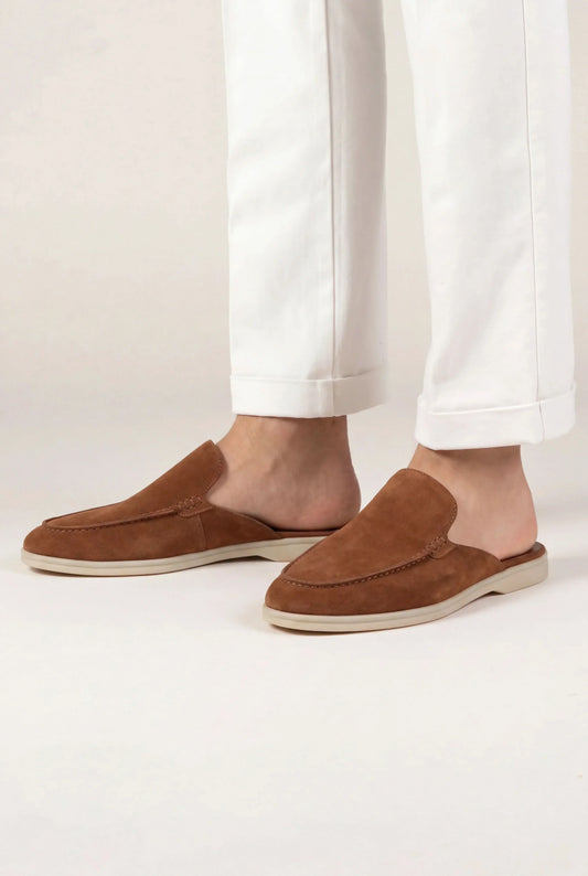 Maroon Suède Mocasines Lucía Montiel