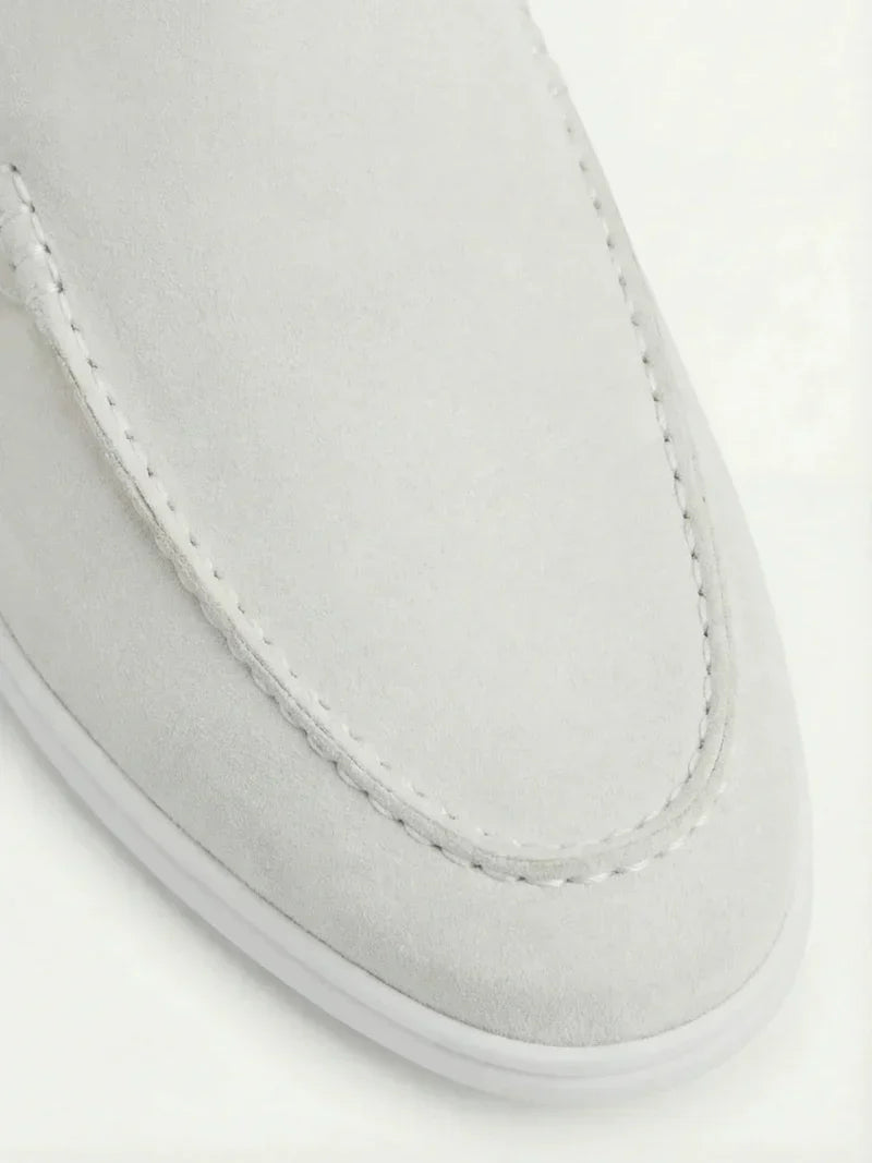 White Suède Mocasines | Lucía Montiel