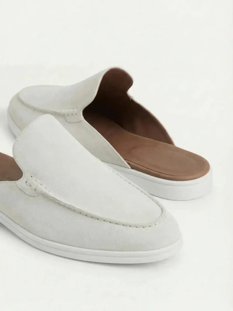 White Suède Mocasines | Lucía Montiel