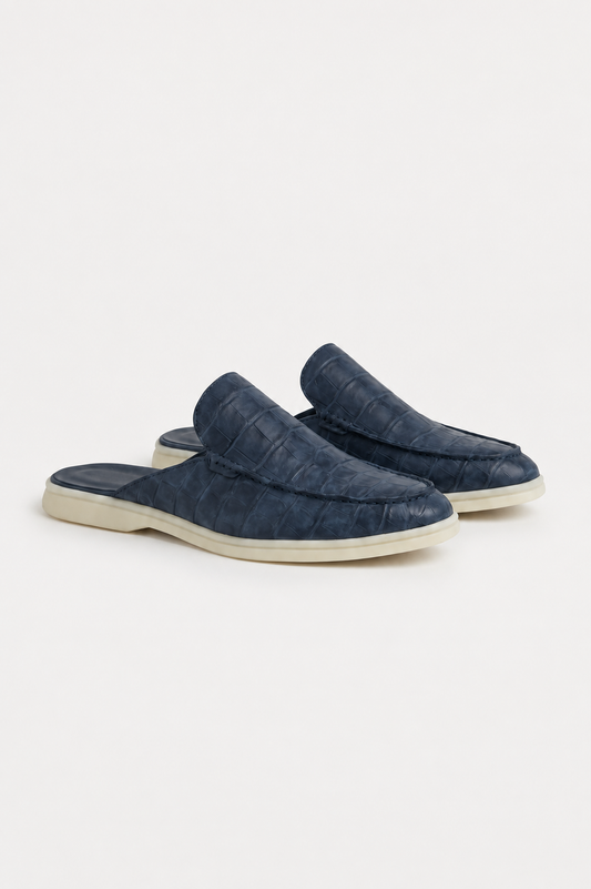 Mocasín Azul Marino Coco| Edición Limitada | Lucía Montiel