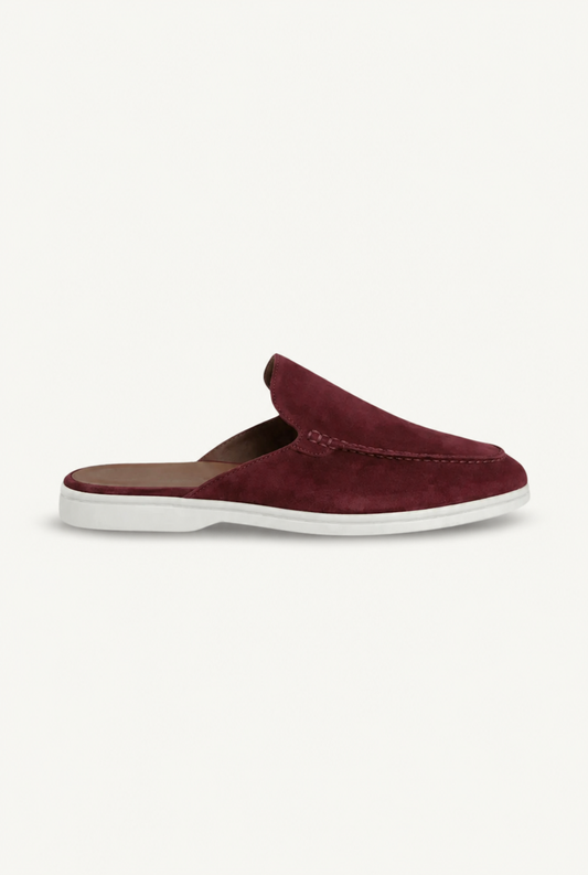 Bordeaux Suède Mocasines Lucía Montiel