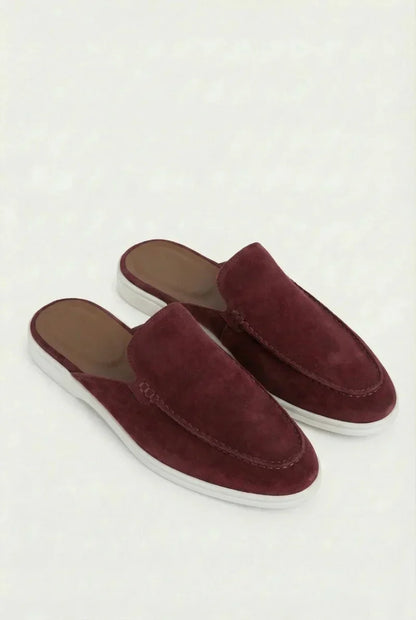 Bordeaux Suède Mocasines Lucía Montiel