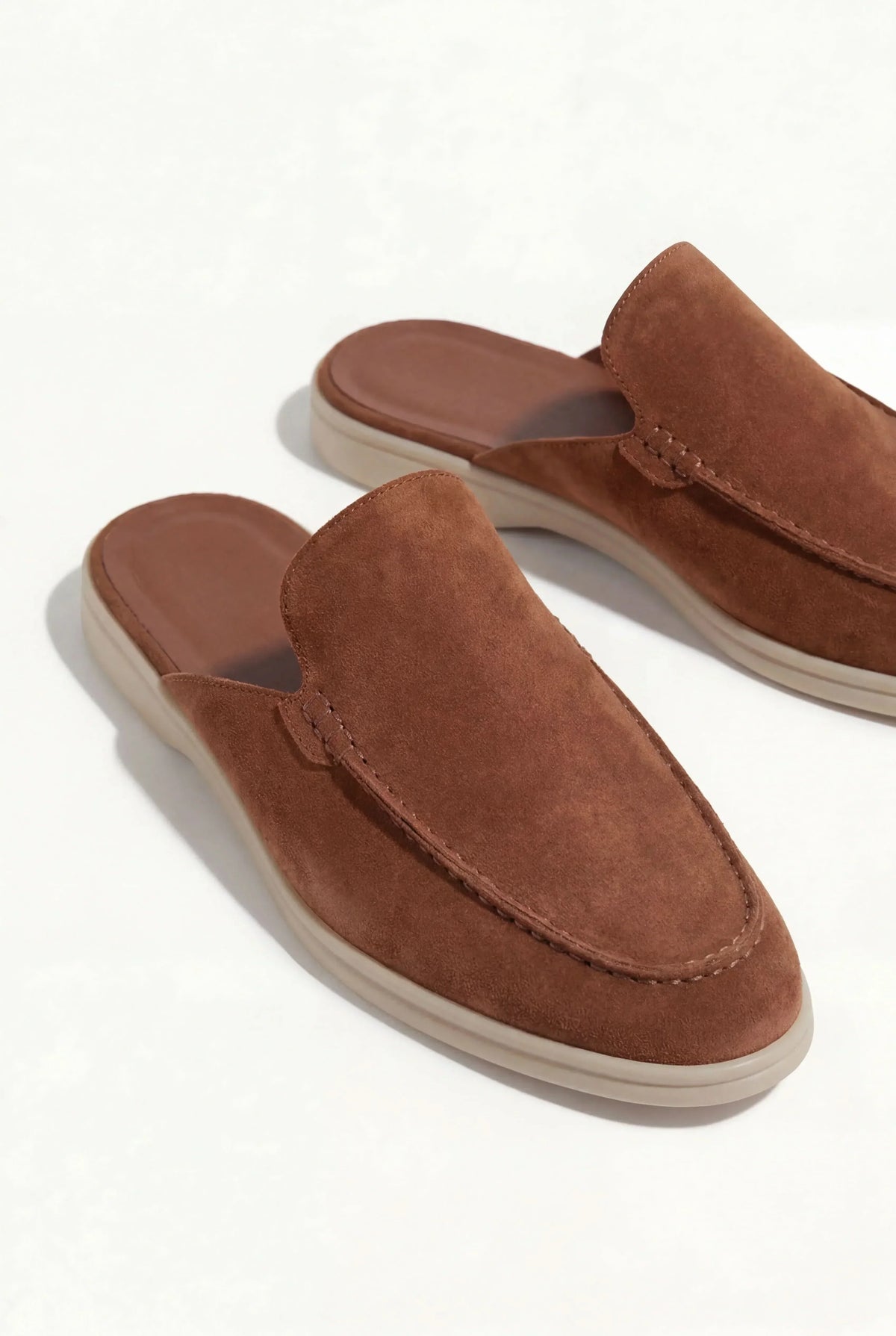 Maroon Suède Mocasines Lucía Montiel