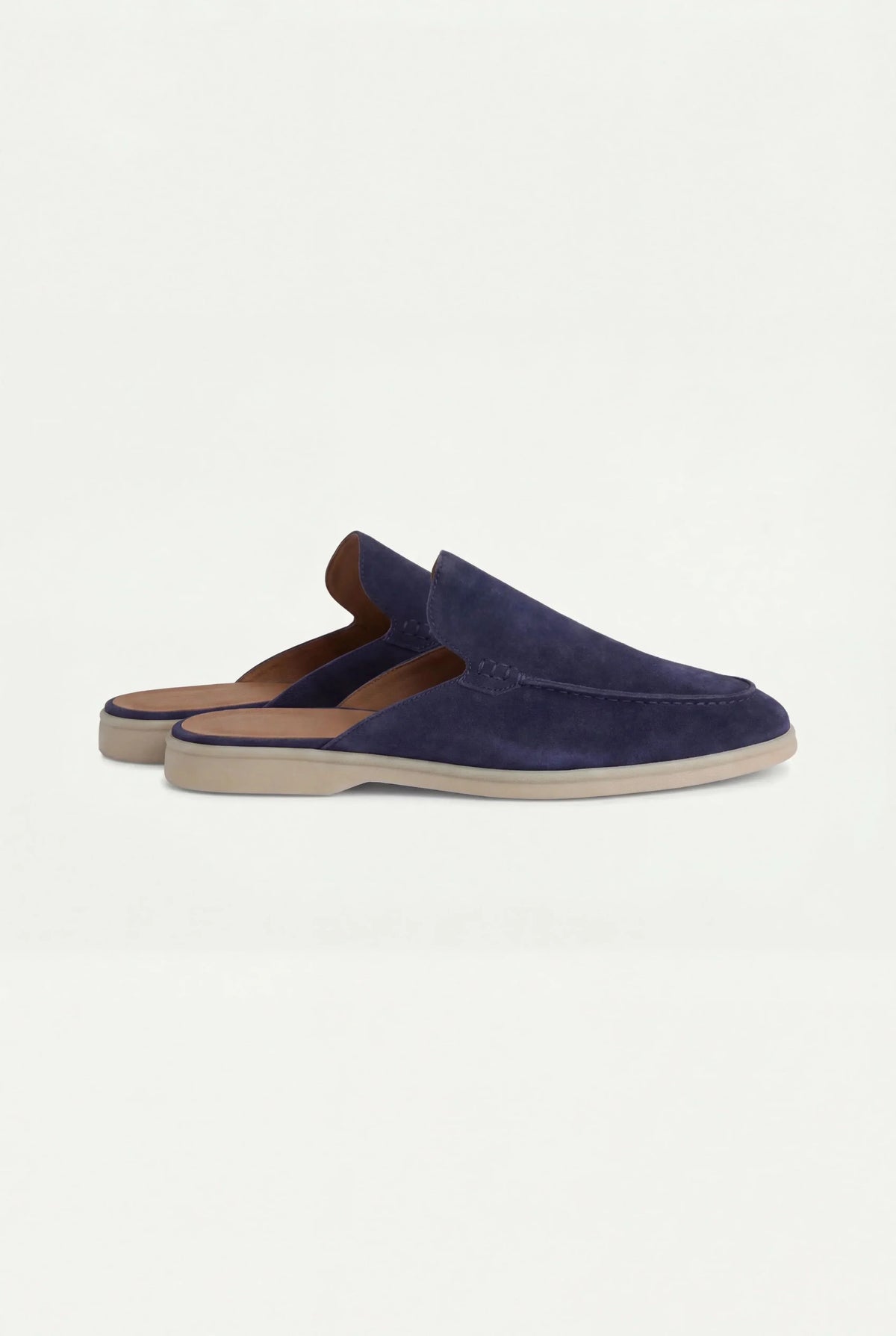 Navy Suède Mocasines Lucía Montiel