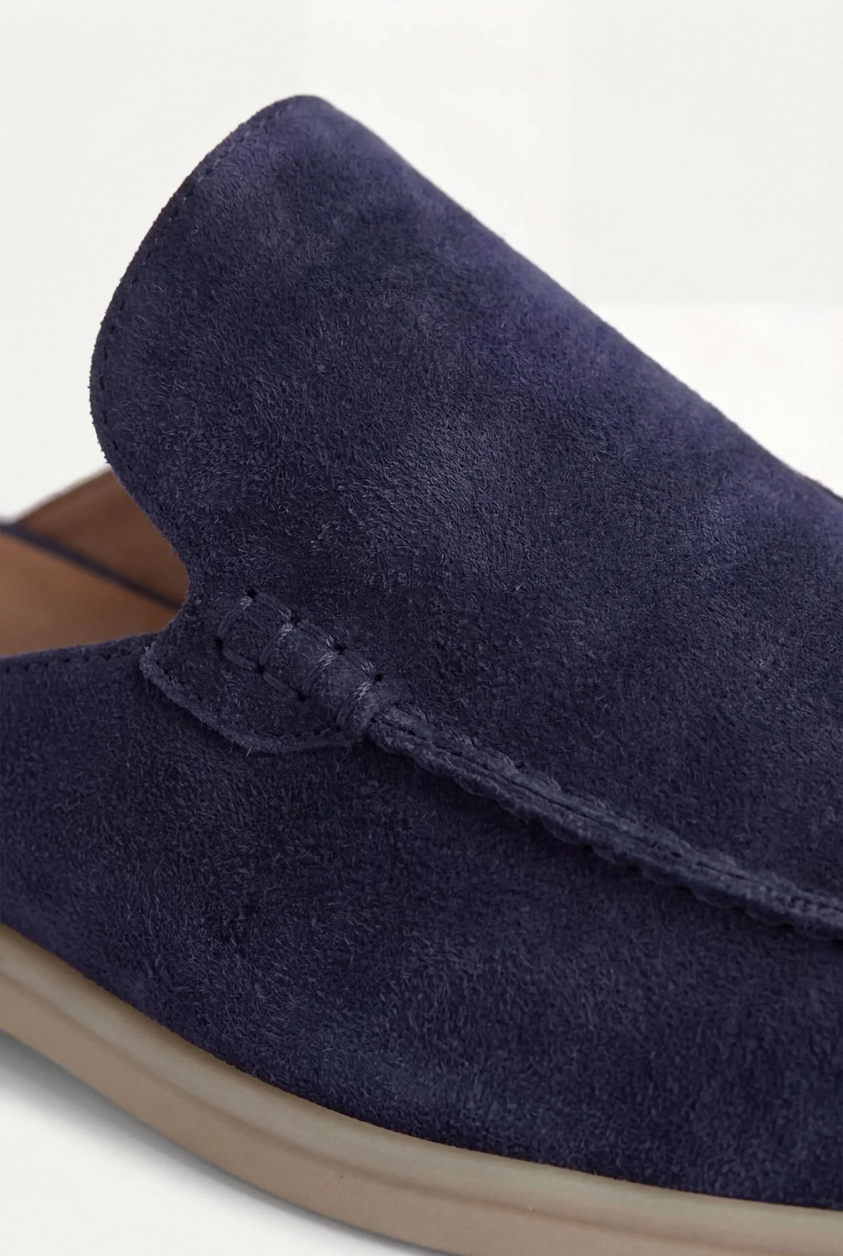 Navy Suède Mocasines Lucía Montiel