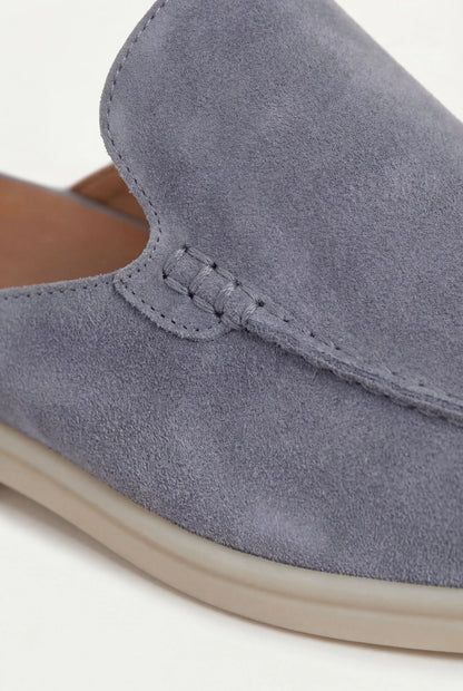 Blue Suede Mocasines | Lucía Montiel