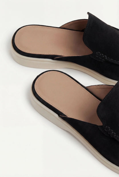 Black Suède Mocasines | Lucía Montiel