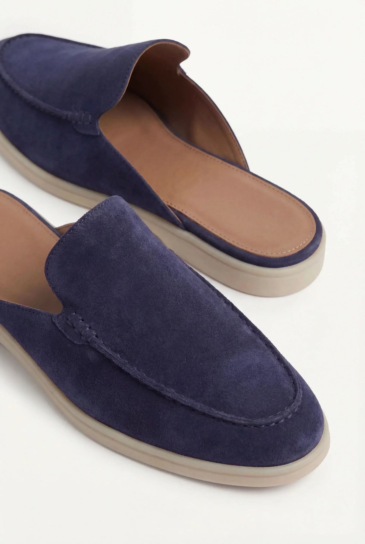 Navy Suède Mocasines Lucía Montiel