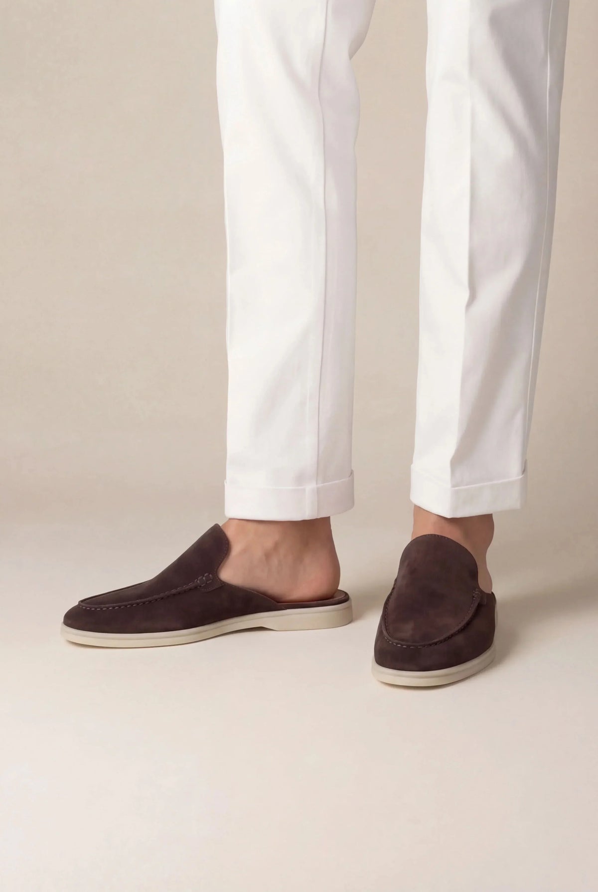 Brown Suède Mocasines | Lucía Montiel