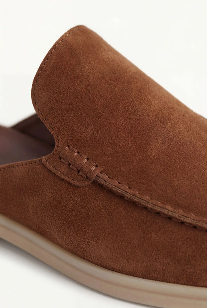 Maroon Suède Mocasines Lucía Montiel