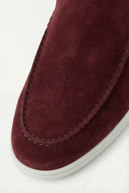 Bordeaux Suède Mocasines Lucía Montiel