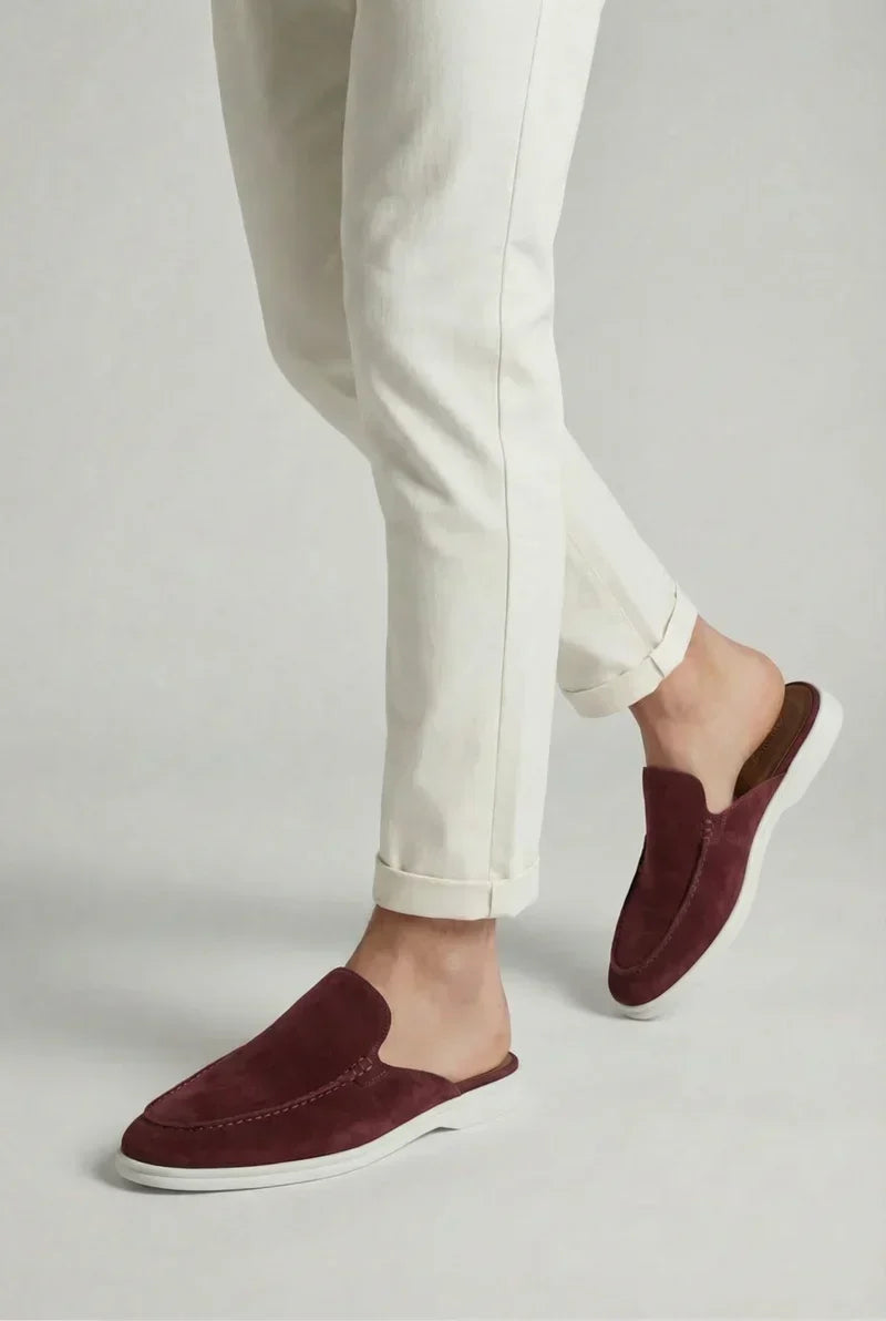 Bordeaux Suède Mocasines Lucía Montiel