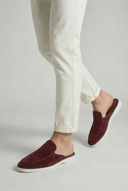 Bordeaux Suède Mocasines Lucía Montiel